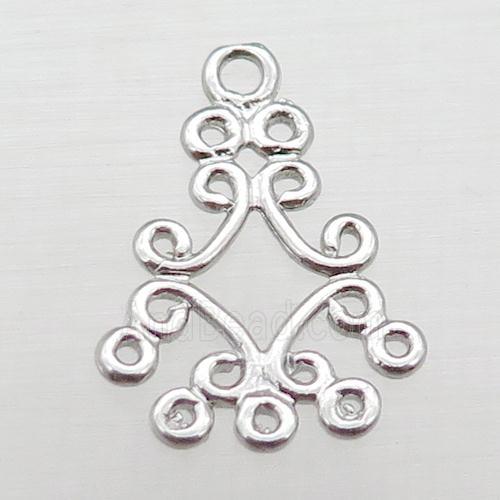 copper pendant, platinum plated