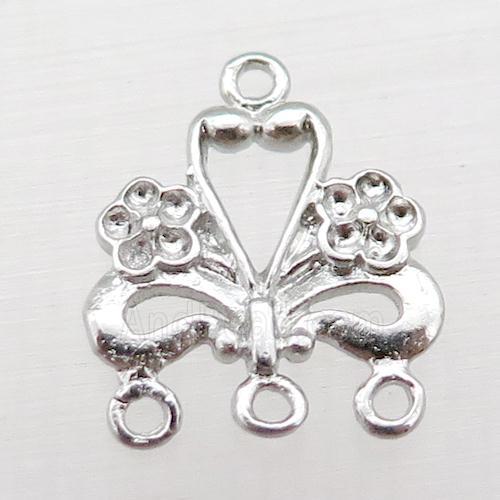 copper pendant, platinum plated