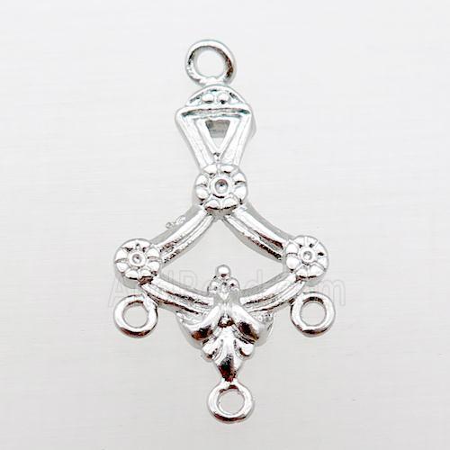 copper pendant, platinum plated