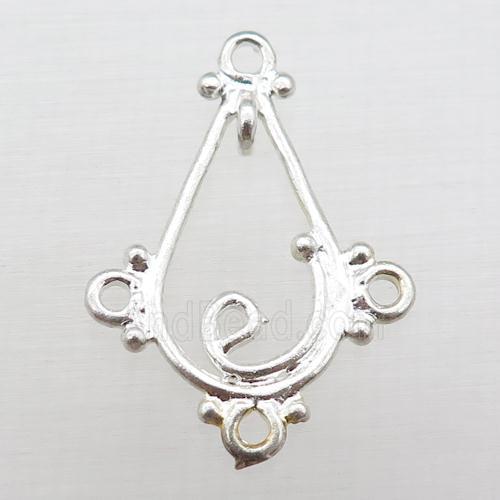 copper pendant, platinum plated