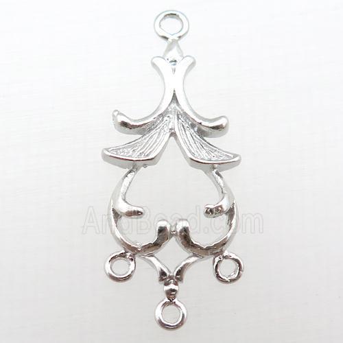 copper pendant, platinum plated