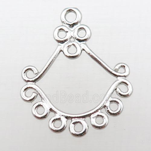 copper pendant, platinum plated