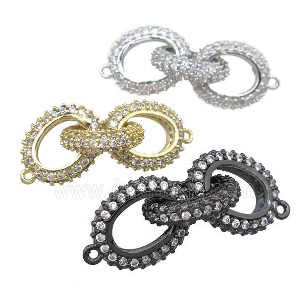 copper linker connector pave zircon, mix