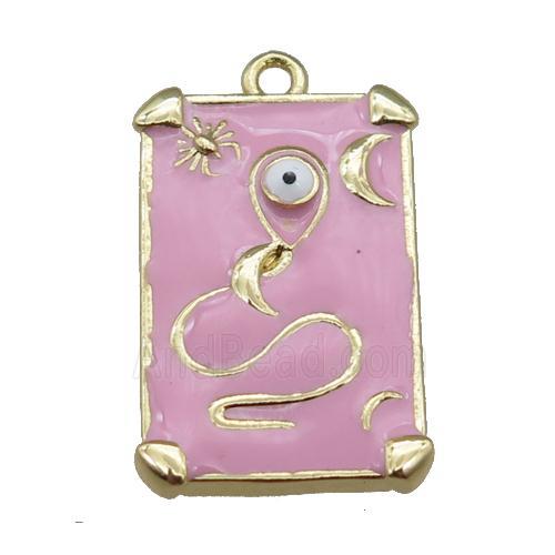 copper pendant pave zircon