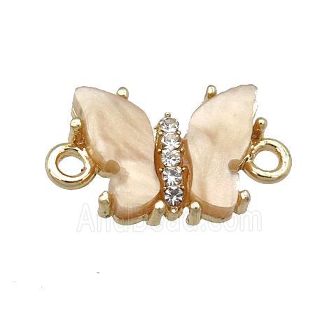 brown Resin Butterfly Connector, gold plated