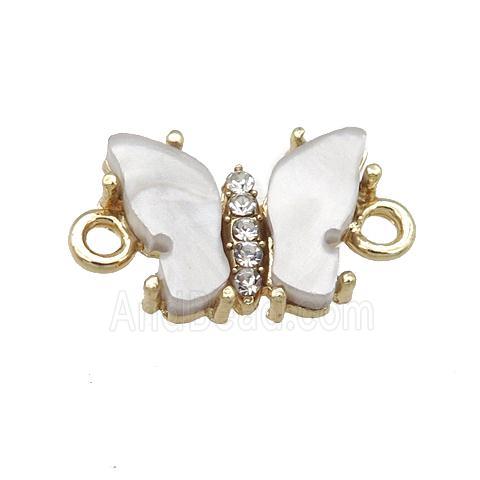 gray Resin Butterfly Connector, gold plated