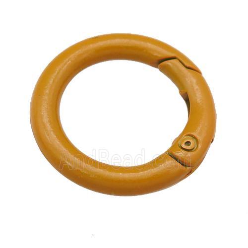 Alloy circle Carabiner Clasp with brown Lacquered Fired