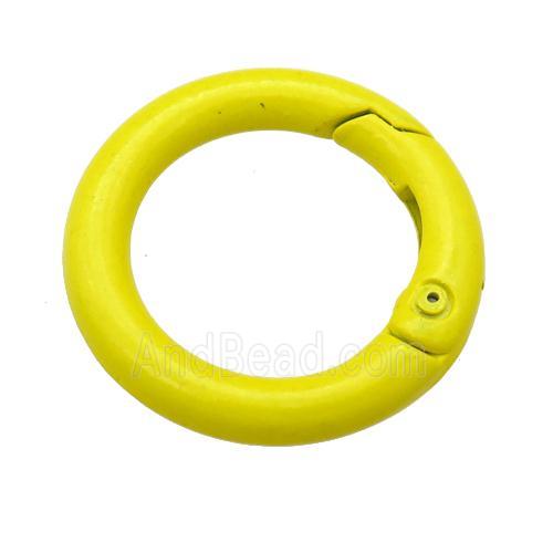 Alloy circle Carabiner Clasp with nenoYellow Lacquered Fired