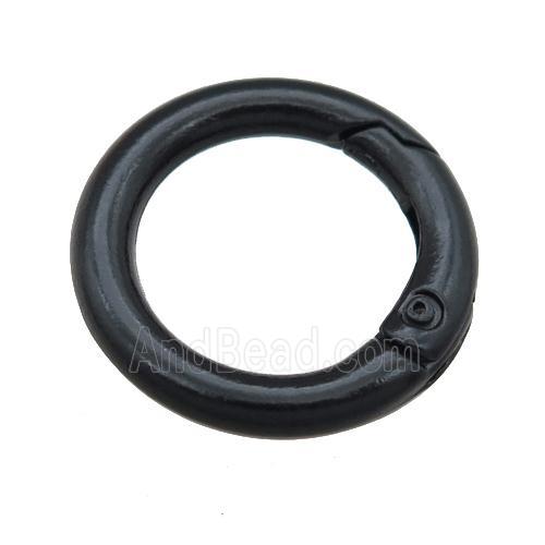 Alloy circle Carabiner Clasp with black Lacquered Fired