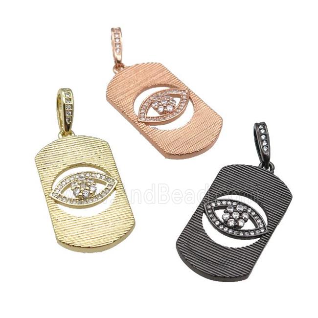 copper Eye pendant paved zircon, mixed