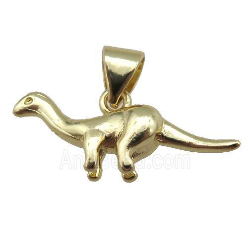 copper dragon pendant, gold plated