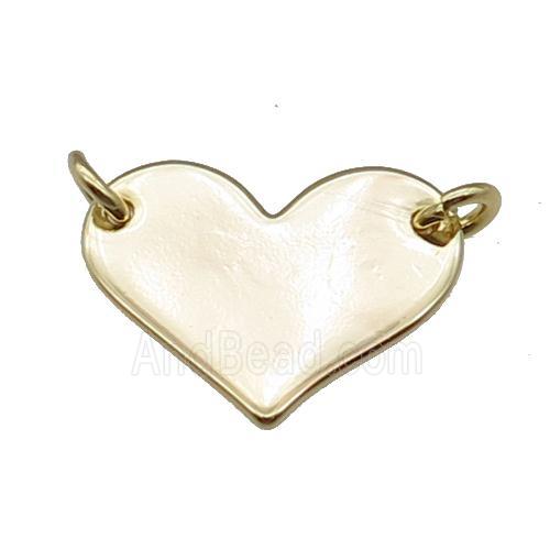 copper Heart pendant, gold plated
