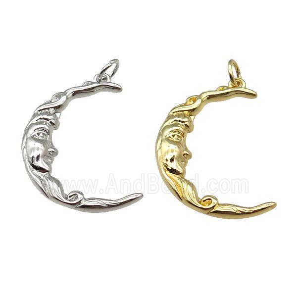cpper Moon charm face, mixed