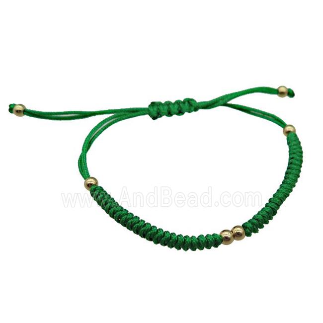 green nylon braclet, adjustable