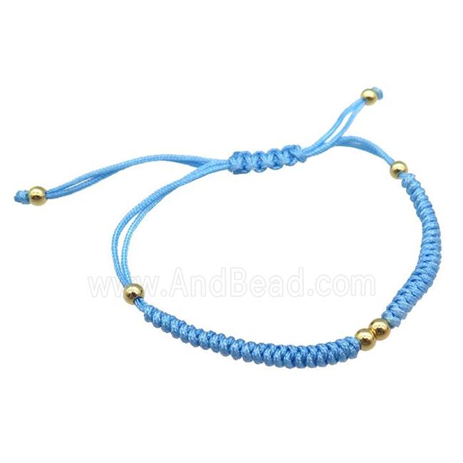 blue nylon braclet, adjustable