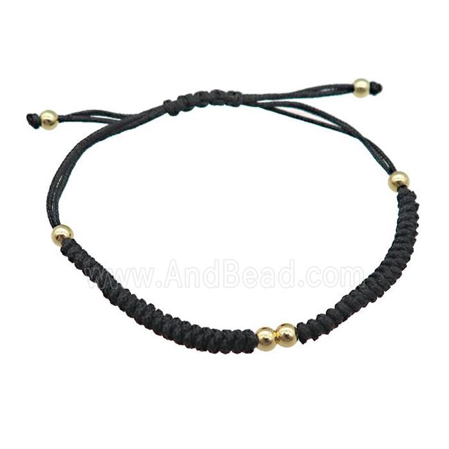 black nylon braclet, adjustable