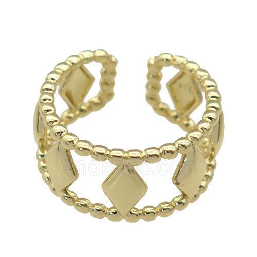 copper Ring, gold plated