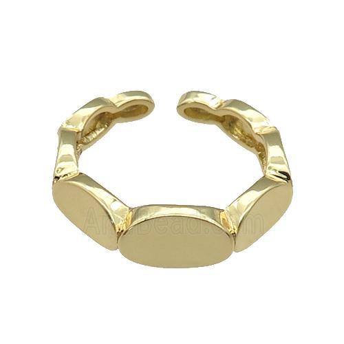 copper Ring, gold plated
