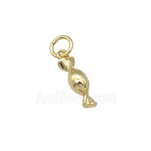copper sweet pendant, gold plated