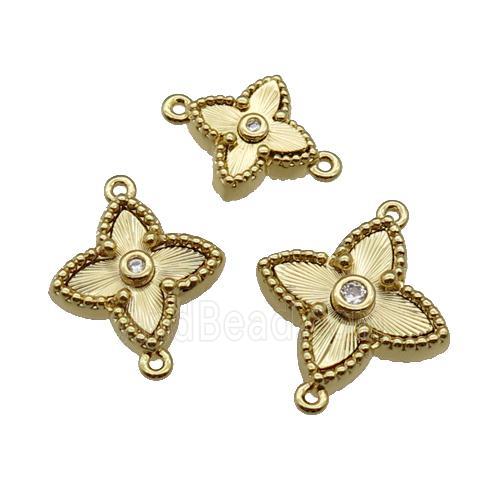copper star connector, gold plated