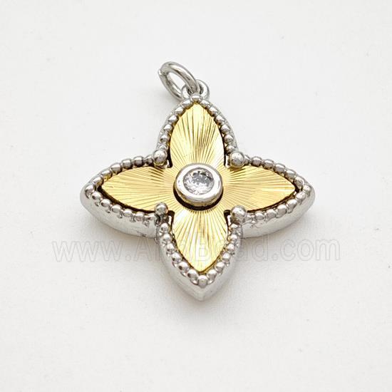 copper star pendant, gold plated