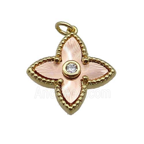 copper star pendant, rose gold