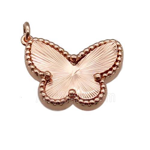 copper Butterfly pendant, rose gold