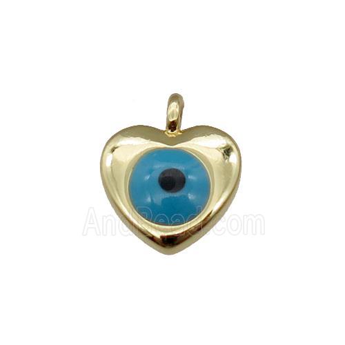 copper Hearteye pendant, gold plated