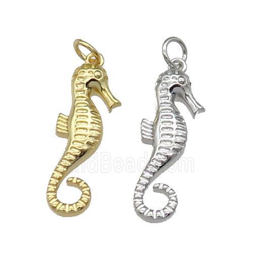 copper seahorse pendant, mixed