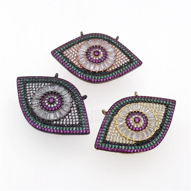 copper Eye pendant pave zircon, mixed
