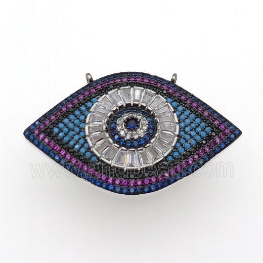 copper Eye pendant pave zircon, black plated
