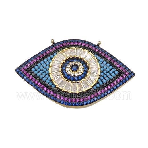 copper Eye pendant pave zircon, black plated