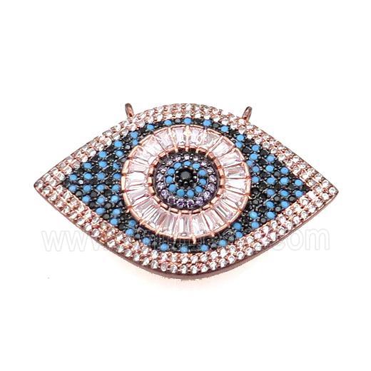 copper Eye pendant pave zircon, rose gold