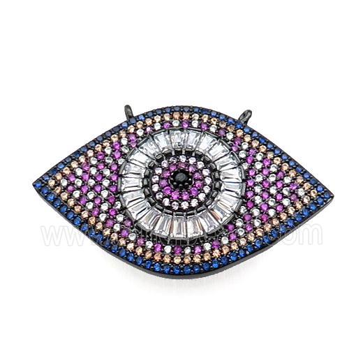 copper Eye pendant pave zircon, black plated