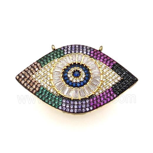 copper Eye pendant pave zircon, gold plated