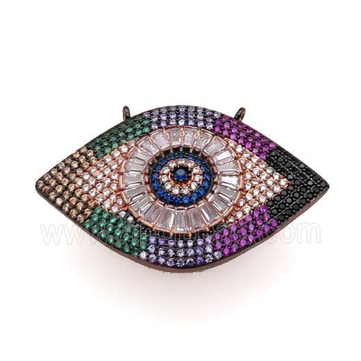 copper Eye pendant pave zircon, rose gold