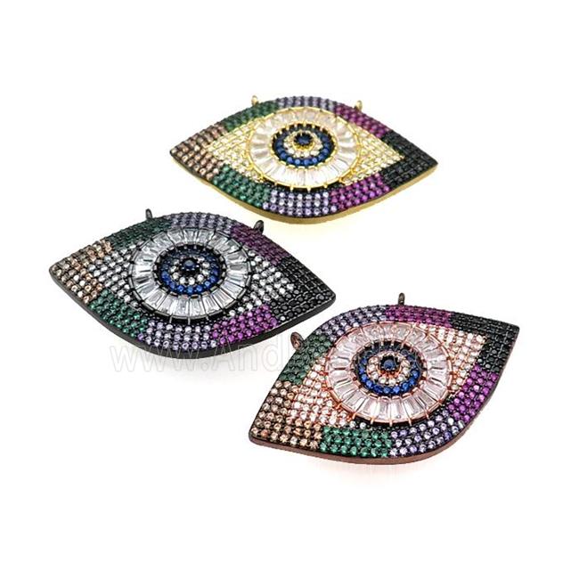 copper Eye pendant pave zircon, mixed