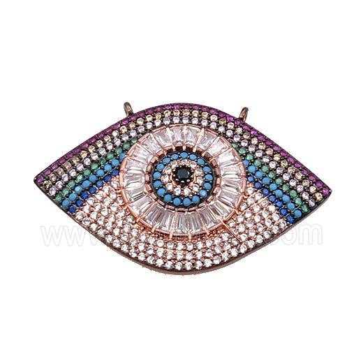 copper Eye pendant pave zircon, rose gold