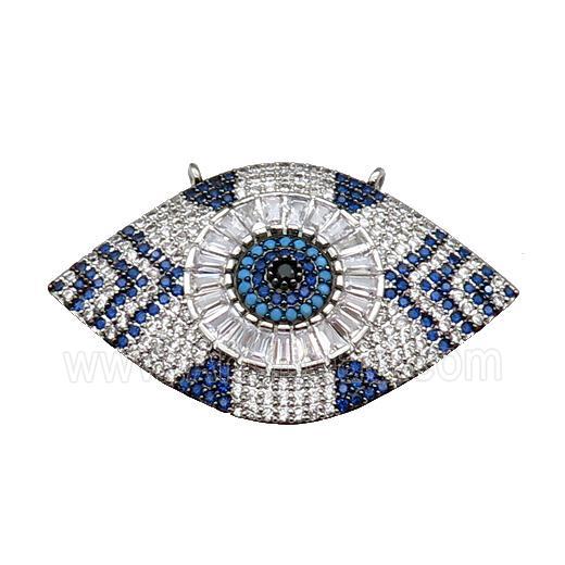 copper Eye pendant pave zircon, platinum plated
