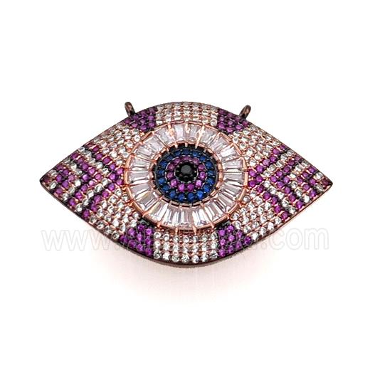 copper Eye pendant pave zircon, rose gold