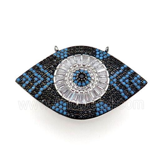 copper Eye pendant pave zircon, platinum plated