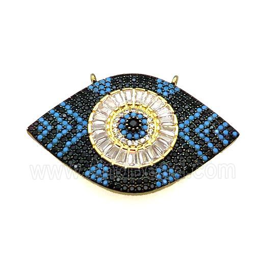 copper Eye pendant pave zircon, gold plated
