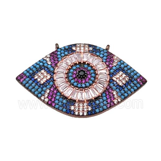 copper Eye pendant pave zircon, rose gold