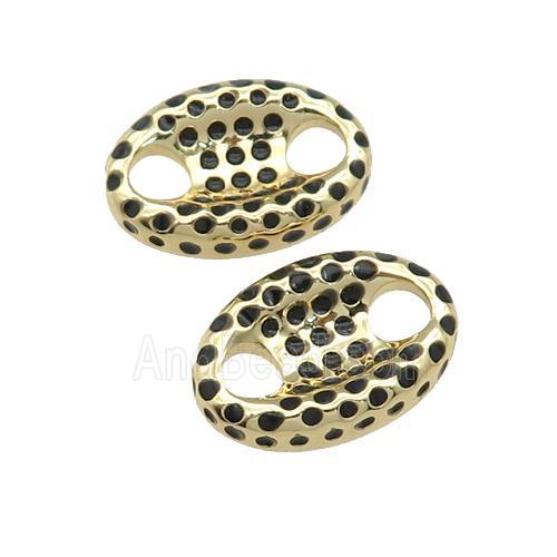 copper connector with black enamel, pignose, gold plated