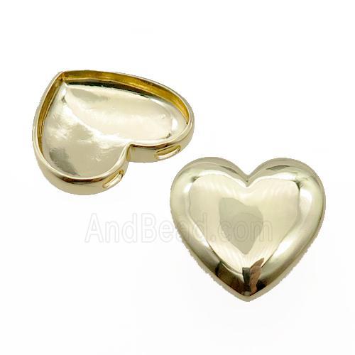 copper Heart pendant, gold plated