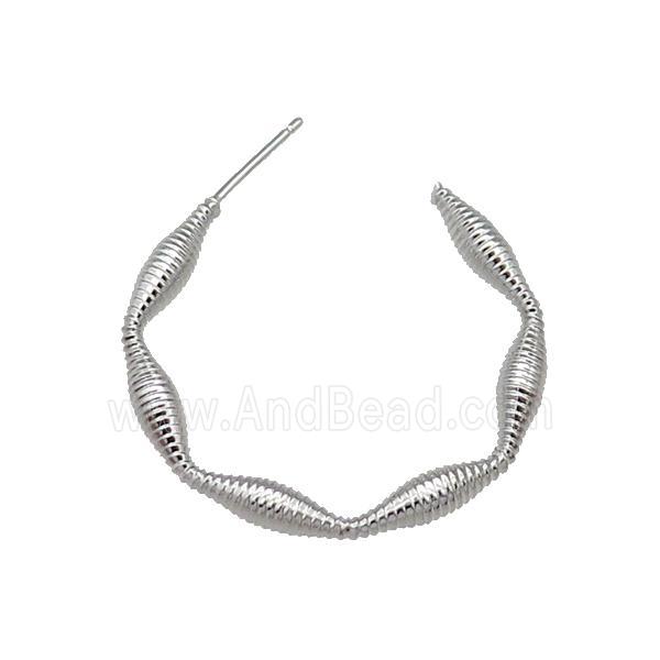 copper Stud Earring platinum plated