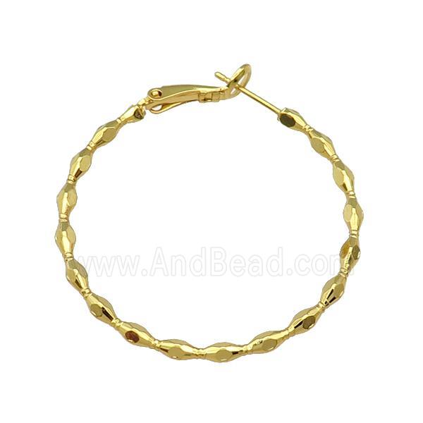 copper Hoop Earring gold plated