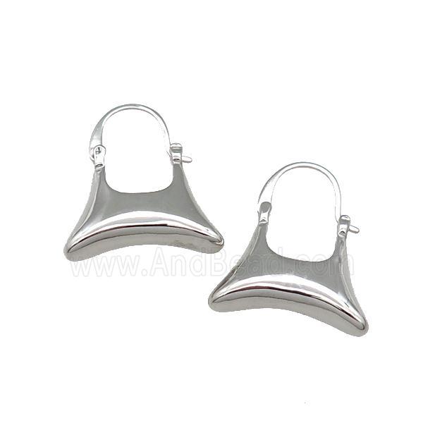 copper Hook Earring bag platinum plated