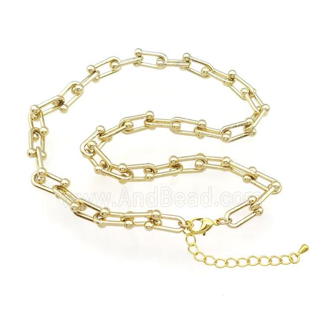 copper Necklace Chain gold plated
