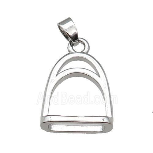 copper cage pendant platinum plated